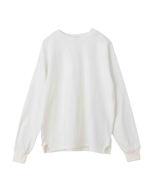 SEA(シー)の「ヘビーコットン クルーネックL/Sプルオーバー(Tシャツ/カットソー・レディース・グレー/ブラック/ホワイト・ONE SIZE)」の17枚目の写真