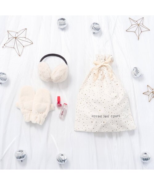 apres les cours（アプレレクール）の「ハートモチーフファーミトン（手袋・キッズ・ベージュ/アイボリー・120/140）」の8枚目の写真