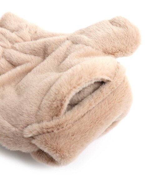 apres les cours（アプレレクール）の「ハートモチーフファーミトン（手袋・キッズ・ベージュ/アイボリー・120/140）」の10枚目の写真