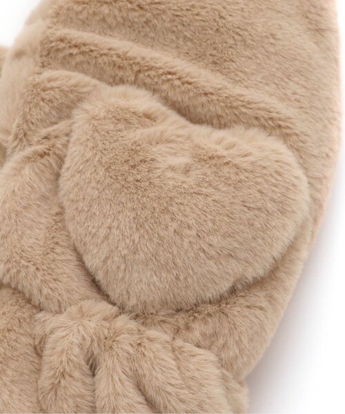 apres les cours（アプレレクール）の「ハートモチーフファーミトン（手袋・キッズ・ベージュ/アイボリー・120/140）」の15枚目の写真