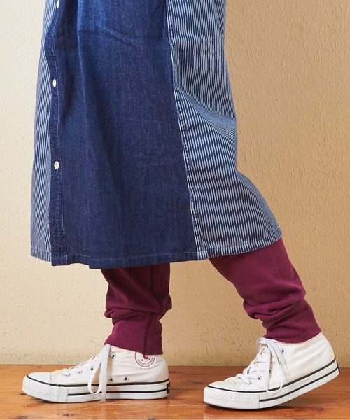 CUBE SUGAR(キューブシュガー)の「ウォームフライス無地レギンス(レギンス/スパッツ・レディース・ワイン/ブラック/ナチュラル/トップグレー・M)」の4枚目の写真