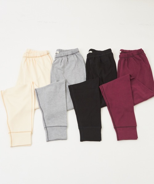 CUBE SUGAR(キューブシュガー)の「ウォームフライス無地レギンス(レギンス/スパッツ・レディース・ワイン/ブラック/ナチュラル/トップグレー・M)」の13枚目の写真