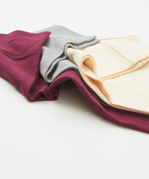 CUBE SUGAR(キューブシュガー)の「ウォームフライス無地レギンス(レギンス/スパッツ・レディース・ワイン/ブラック/ナチュラル/トップグレー・M)」の15枚目の写真