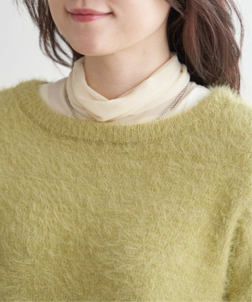 LBC（エルビーシー）の「ラメMIX2WAYカーデプルオーバー（カーディガン/ボレロ・レディース・グレー/カーキブラウン/イエロー系その他・M）」の7枚目の写真