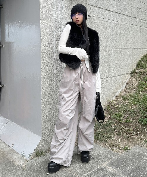 LVEU.】ワイドレッグカーゴパンツ / ボトムス パンツ カーゴ ワイド