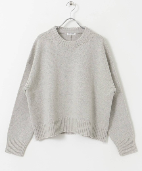 FORK&SPOON（フォークアンドスプーン）の「FORK&SPOON　ウォッシャブルローゲージニットプルオーバー（ニット/セーター・レディース・ホワイト系その他/ライトブルー/オフホワイト・1）」の14枚目の写真