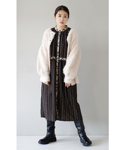 e-zakkamania stores(イーザッカマニアストアーズ)の「ドットライン シャツワンピース(シャツワンピース・レディース・ブラック・フリー)」の4枚目の写真
