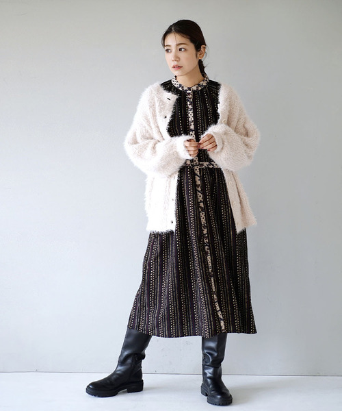 e-zakkamania stores(イーザッカマニアストアーズ)の「ドットライン シャツワンピース(シャツワンピース・レディース・ブラック・フリー)」の6枚目の写真