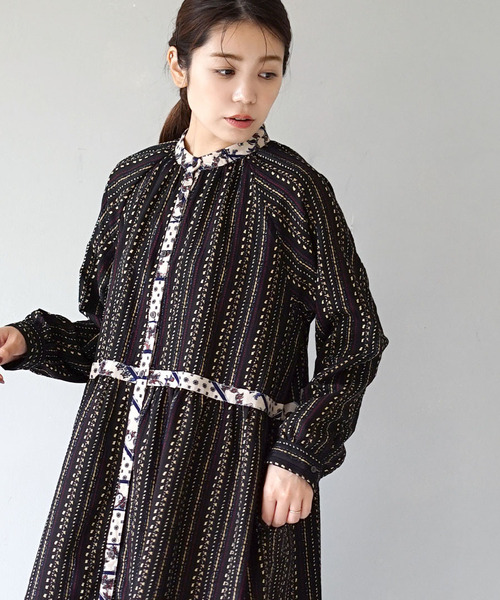 e-zakkamania stores(イーザッカマニアストアーズ)の「ドットライン シャツワンピース(シャツワンピース・レディース・ブラック・フリー)」の7枚目の写真