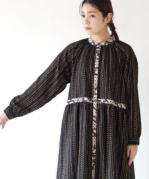 e-zakkamania stores(イーザッカマニアストアーズ)の「ドットライン シャツワンピース(シャツワンピース・レディース・ブラック・フリー)」の11枚目の写真