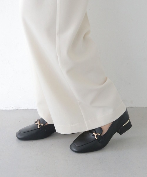 CLEIO(クレイオ)の「【CLEIO】スクエアトゥ軽量ローファー(ローファー・レディース・ブラック/アイボリー・24.5㎝/23.5㎝/22.5㎝)」の10枚目の写真