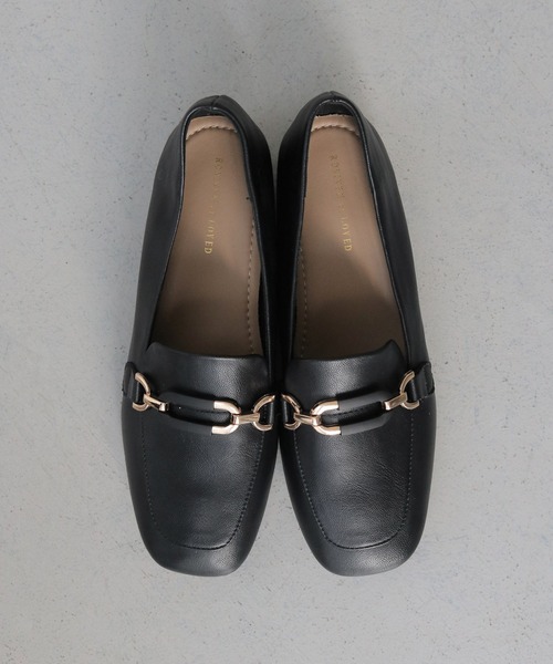 CLEIO(クレイオ)の「【CLEIO】スクエアトゥ軽量ローファー(ローファー・レディース・ブラック/アイボリー・24.5㎝/23.5㎝/22.5㎝)」の17枚目の写真