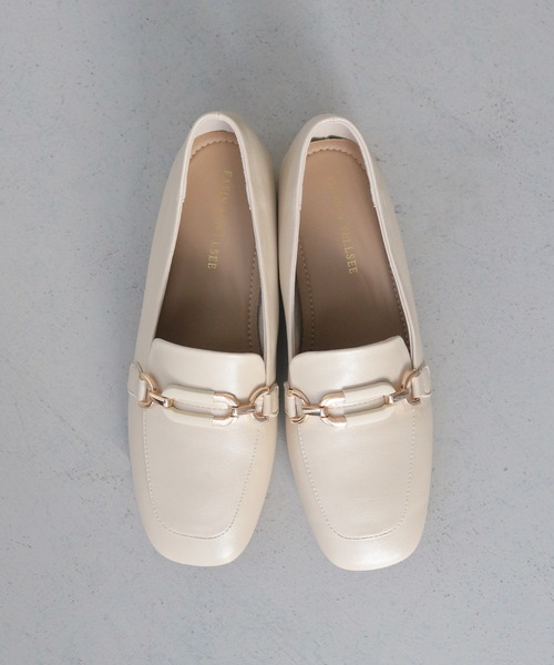 CLEIO(クレイオ)の「【CLEIO】スクエアトゥ軽量ローファー(ローファー・レディース・ブラック/アイボリー・24.5㎝/23.5㎝/22.5㎝)」の18枚目の写真