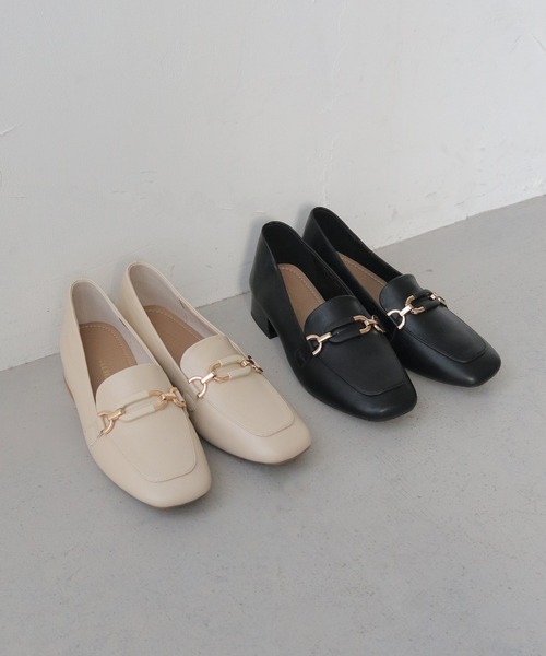 CLEIO(クレイオ)の「【CLEIO】スクエアトゥ軽量ローファー(ローファー・レディース・ブラック/アイボリー・24.5㎝/23.5㎝/22.5㎝)」の16枚目の写真