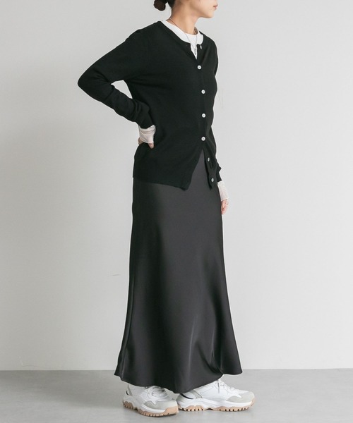 LinoU.(リノユー)の「サテンフレアスカート(スカート・レディース・アイボリー/グレー/ベージュ/ブラック・L/M/XL)」の17枚目の写真