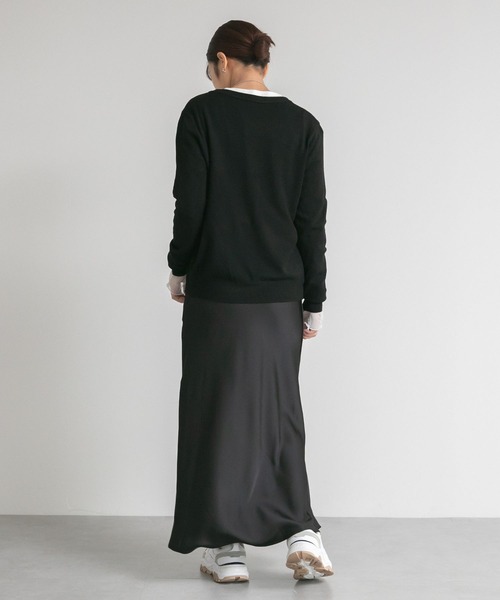 LinoU.(リノユー)の「サテンフレアスカート(スカート・レディース・アイボリー/グレー/ベージュ/ブラック・L/M/XL)」の18枚目の写真