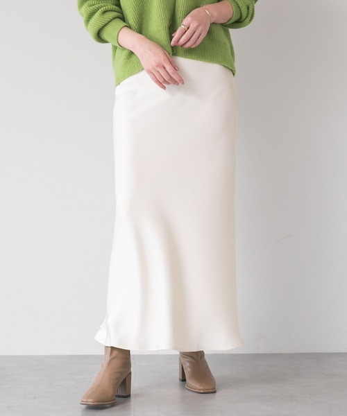 LinoU.(リノユー)の「サテンフレアスカート(スカート・レディース・アイボリー/グレー/ベージュ/ブラック・L/M/XL)」の20枚目の写真