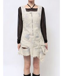 EMODA | アシンメトリーデニムミニワンピース(ワンピース)