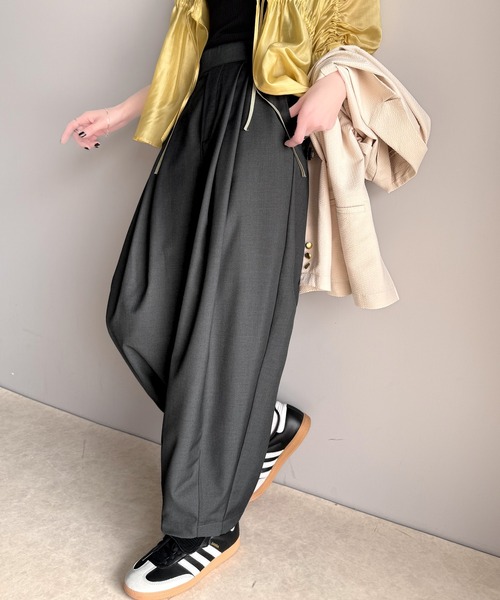 classicalelf(クラシカルエルフ)の「上品なカーブラインで魅了する。コクーンシルエットランタンパンツ(その他パンツ・レディース・ブラック/チャコール/ベージュ・X-LARGE/SMALL/MEDIUM/LARGE)」の14枚目の写真