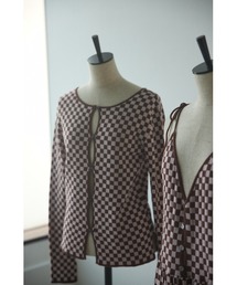 BLACK BY MOUSSY | block check 2way cardigan(ブロックチェック2ウェイカーディガン)(カーディガン/ボレロ)