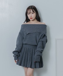 ANDGEEBEE | プリーツニットワンピ(ワンピース)