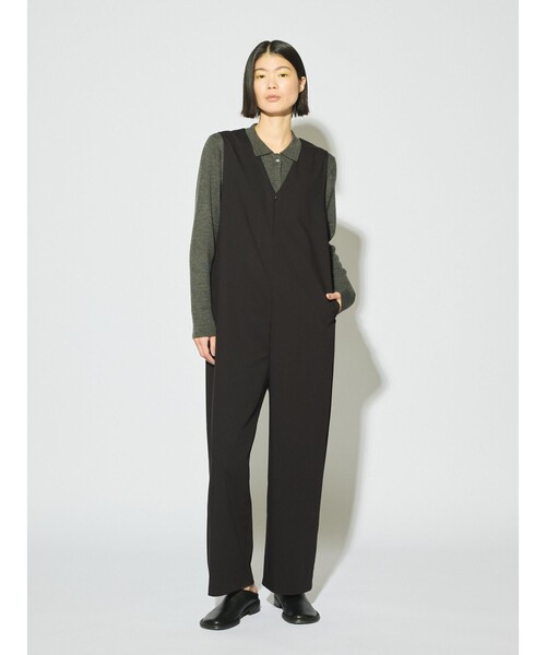 MIDIUMISOLID for Ladies Vネックノースリーブオールインワン【公式通販】