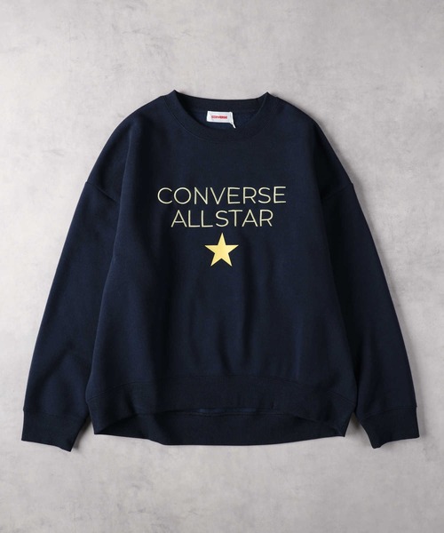 CONVERSE（コンバース）の「CONVERSE(コンバース)裏起毛ラウンドスウェット（スウェット・レディース・サックスブルー/ネイビー/キナリ・M/L/XL/S）」の15枚目の写真