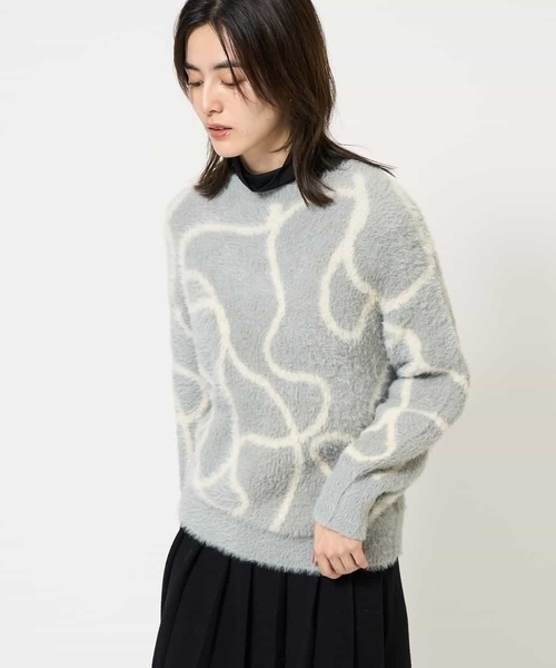 フェザーアートラインニット フェザーアートラインニット/YECCA VECCA（イェッカ ヴェッカ