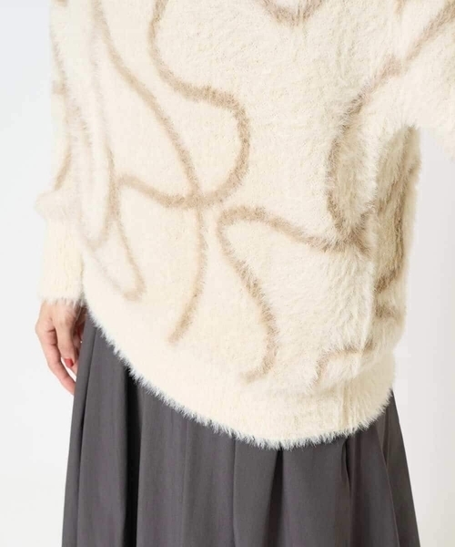 フェザーアートラインニット フェザーアートラインニット/YECCA VECCA（イェッカ ヴェッカ