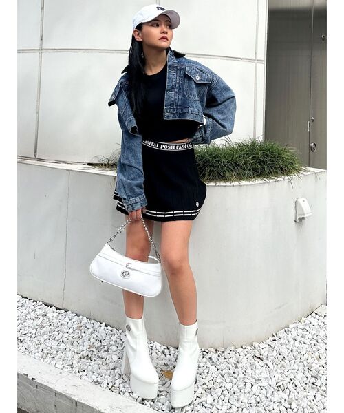 GYDA（ジェイダ）の「BASIC Tシャツ（Tシャツ/カットソー・レディース・オフホワイト/ブラック・FREE）」の12枚目の写真