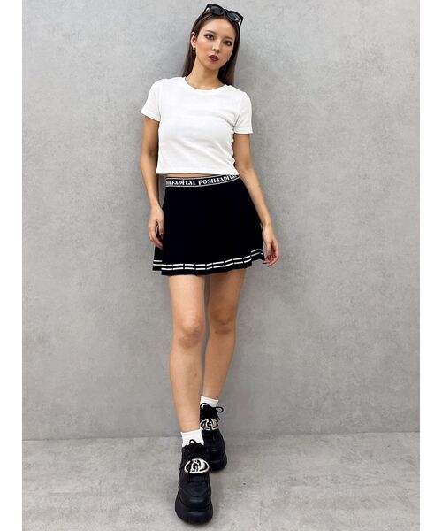 GYDA（ジェイダ）の「BASIC Tシャツ（Tシャツ/カットソー・レディース・オフホワイト/ブラック・FREE）」の7枚目の写真