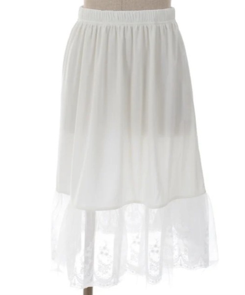 axes femme(アクシーズファム)の「選べる着丈チュールレースペチ(その他アンダーウェア/インナー・レディース・キナリ/ピンク/ブラック・SMALL/MEDIUM)」の2枚目の写真