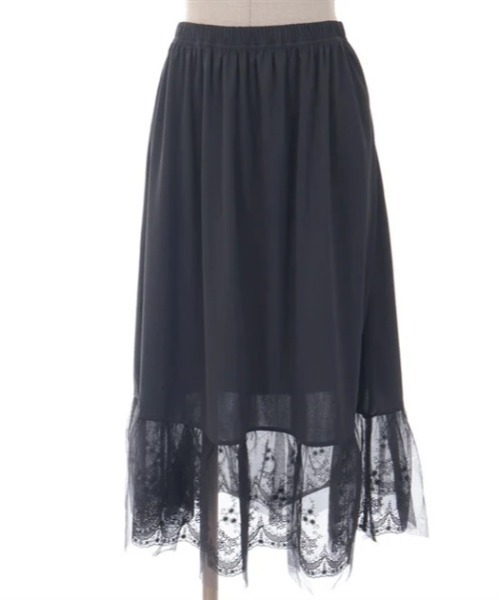 axes femme(アクシーズファム)の「選べる着丈チュールレースペチ(その他アンダーウェア/インナー・レディース・キナリ/ピンク/ブラック・SMALL/MEDIUM)」の1枚目の写真