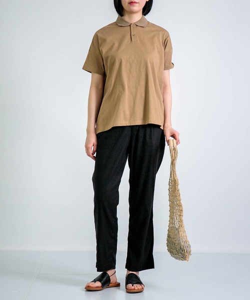 D.M.G.（ドミンゴ）の「[D.M.G. / ディーエムジー] L/Rストレッチツイル タイディパンツ（その他パンツ・レディース・ブラック/ベージュ・L/M/S/SS）」の11枚目の写真