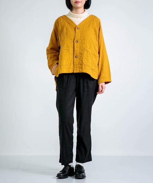 D.M.G.（ドミンゴ）の「[D.M.G. / ディーエムジー] L/Rストレッチツイル タイディパンツ（その他パンツ・レディース・ブラック/ベージュ・L/M/S/SS）」の13枚目の写真