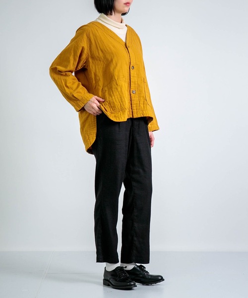 D.M.G.（ドミンゴ）の「[D.M.G. / ディーエムジー] L/Rストレッチツイル タイディパンツ（その他パンツ・レディース・ブラック/ベージュ・L/M/S/SS）」の14枚目の写真