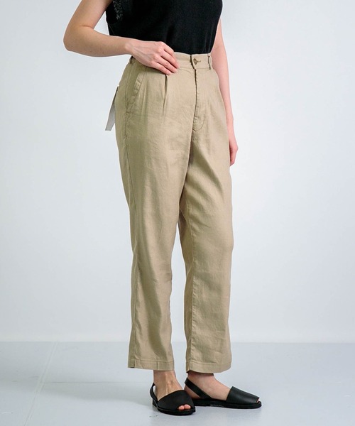 D.M.G.（ドミンゴ）の「[D.M.G. / ディーエムジー] L/Rストレッチツイル タイディパンツ（その他パンツ・レディース・ブラック/ベージュ・L/M/S/SS）」の3枚目の写真