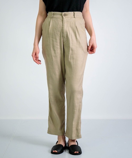 D.M.G.（ドミンゴ）の「[D.M.G. / ディーエムジー] L/Rストレッチツイル タイディパンツ（その他パンツ・レディース・ブラック/ベージュ・L/M/S/SS）」の4枚目の写真