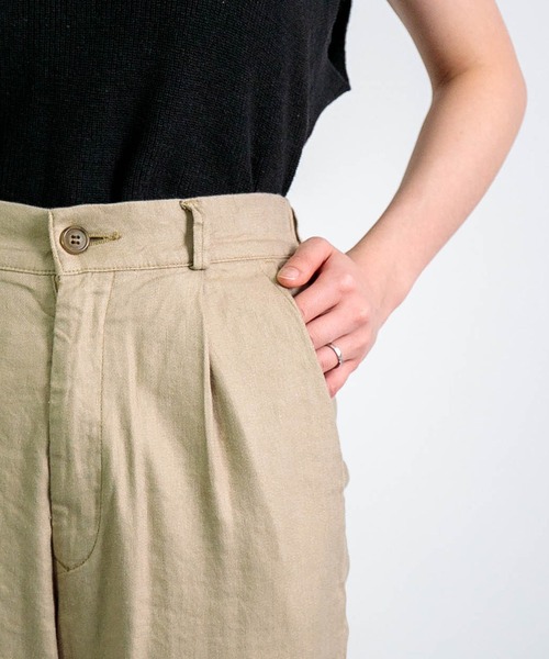 D.M.G.（ドミンゴ）の「[D.M.G. / ディーエムジー] L/Rストレッチツイル タイディパンツ（その他パンツ・レディース・ブラック/ベージュ・L/M/S/SS）」の19枚目の写真