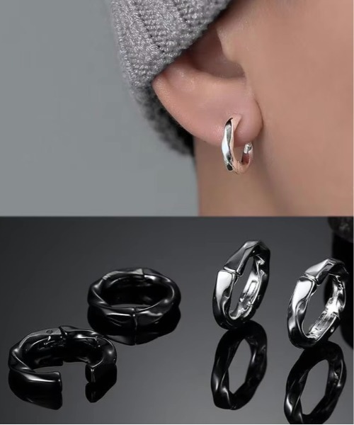 ARCHIVER(アーカイバ)の「【Bz】メンズイヤリング(BDS)(イヤリング・メンズ・シルバー/ブラック・FREE)」の3枚目の写真