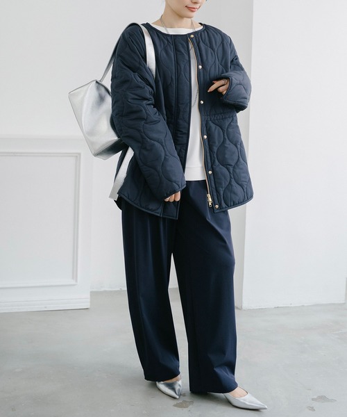 【新品未使用】Emma Taylor キルティングノーカラーハーフコート キルティングノーカラーハーフコート Emma Taylor│STYLEDOOR スタイルドア