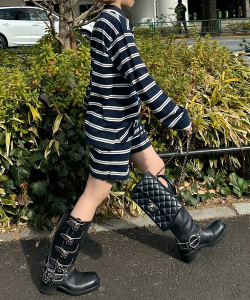 Alley Tokyo(アリートーキョー)の「ラガーセットアップ(ポロシャツ・レディース・グレー/ネイビー・FREE)」の11枚目の写真
