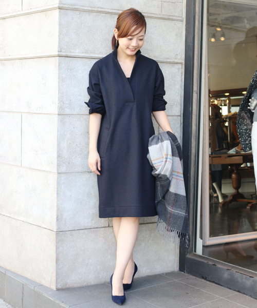 Whim Gazette（ウィムガゼット）の「圧縮天竺衿付ワンピース