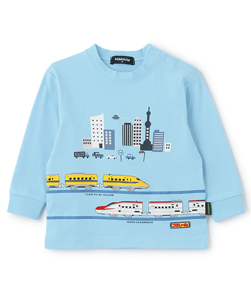kladskap（クレードスコープ）の「【プラレール】長袖Tシャツ（Tシャツ/カットソー・キッズ・ライトブルー/サーモンピンク・90cm/110cm/100cm/120cm）」の2枚目の写真
