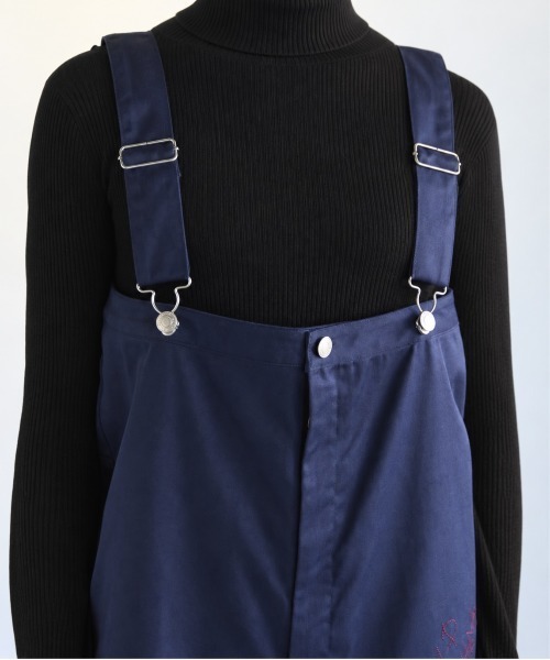 SOTT(ソット)の「Embroidered Overalls 刺繍オーバーオール(サロペット/オーバーオール・レディース・ネイビー/ベージュ・FREE)」の10枚目の写真