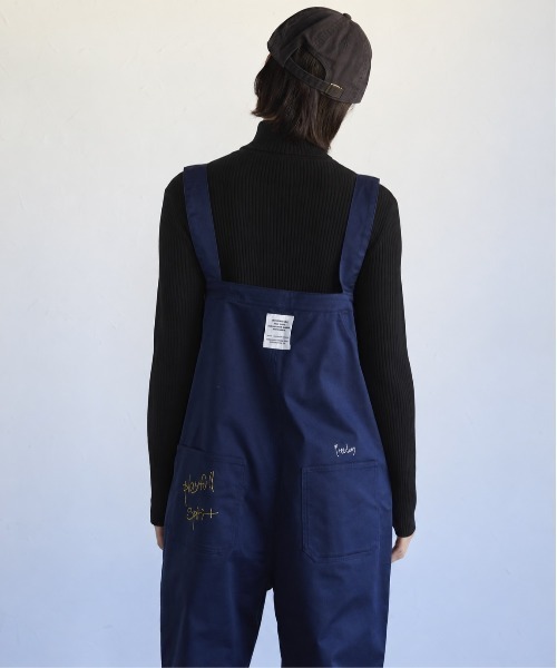 SOTT(ソット)の「Embroidered Overalls 刺繍オーバーオール(サロペット/オーバーオール・レディース・ネイビー/ベージュ・FREE)」の7枚目の写真