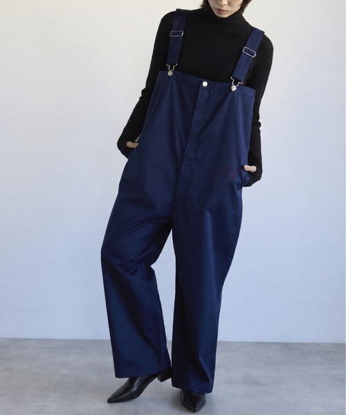 SOTT(ソット)の「Embroidered Overalls 刺繍オーバーオール(サロペット/オーバーオール・レディース・ネイビー/ベージュ・FREE)」の8枚目の写真