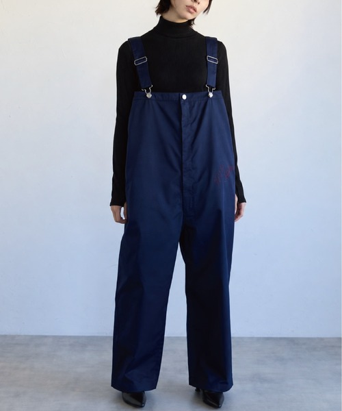 SOTT(ソット)の「Embroidered Overalls 刺繍オーバーオール(サロペット/オーバーオール・レディース・ネイビー/ベージュ・FREE)」の9枚目の写真
