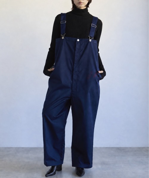 SOTT(ソット)の「Embroidered Overalls 刺繍オーバーオール(サロペット/オーバーオール・レディース・ネイビー/ベージュ・FREE)」の6枚目の写真