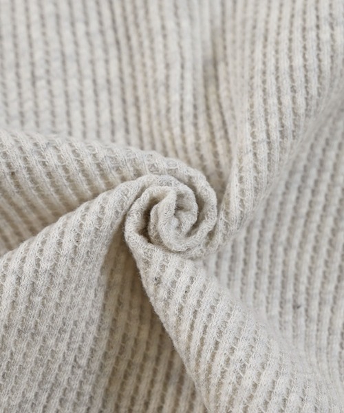 MARKEY'S（マーキーズ）の「無地ワッフルメローカットソー（Tシャツ/カットソー・キッズ・杢グレー/ミント/ブラウン/オフホワイト・150/80/90/100/110/120/130/140）」の12枚目の写真